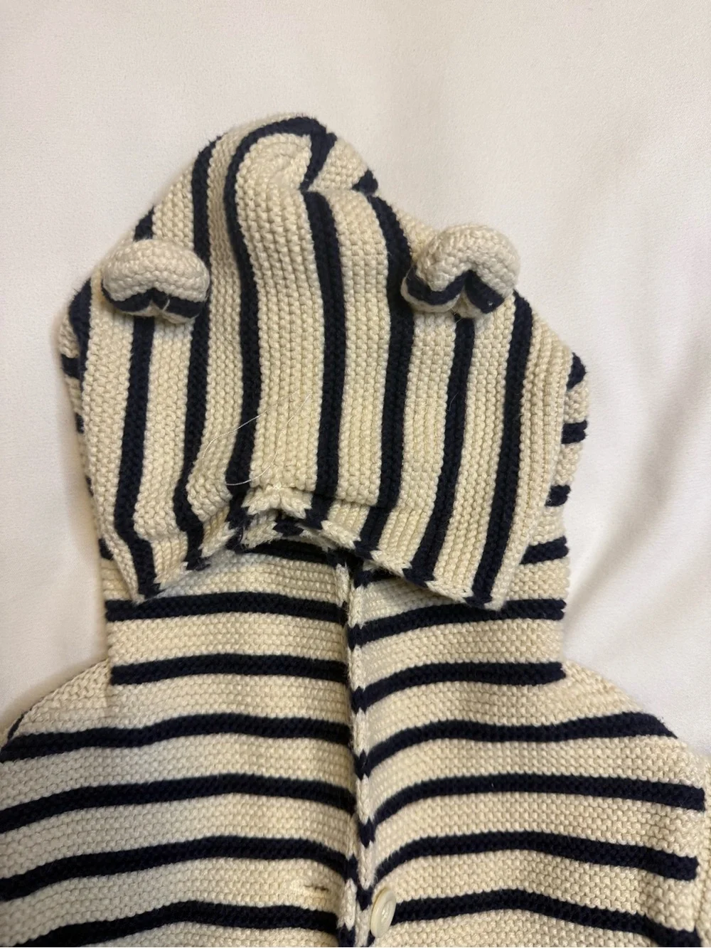 GAP Baby Cream and Navy Striped Knit Sweater